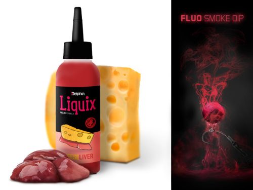 Delphin - D Snax Liquix Fluo Dip Sajt-Máj 100ml