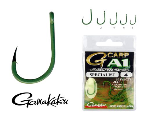 Gamakatsu - A1 Carp Green Specialist 2 10db/cs