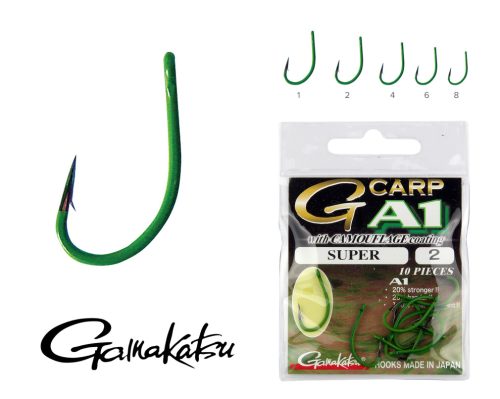 Gamakatsu - A1 Carp Green Super 4 10db/cs