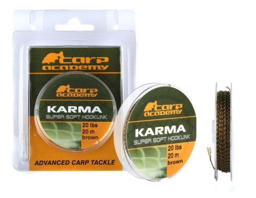 Carp Academy - Karma Hooklink 20m 15lb Brown