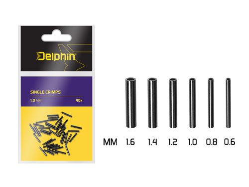 Delphin - Single Crimps 1,0mm 40db/cs