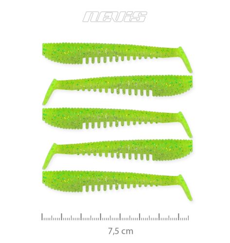 Nevis - Impulse Shad 7.5cm 5db/cs (Flash Chartreuse)