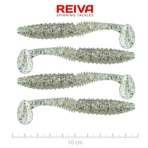 Reiva - Zander Power Shad 10cm 4db/cs (Salt and Pepper)