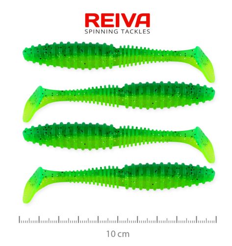 Reiva - Zander Power Shad 10cm 4db/cs (Poison Green)