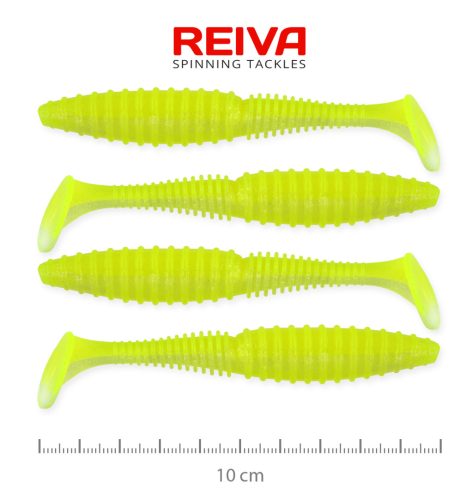 Reiva - Zander Power Shad 10cm 4db/cs (Flash Lemonade)