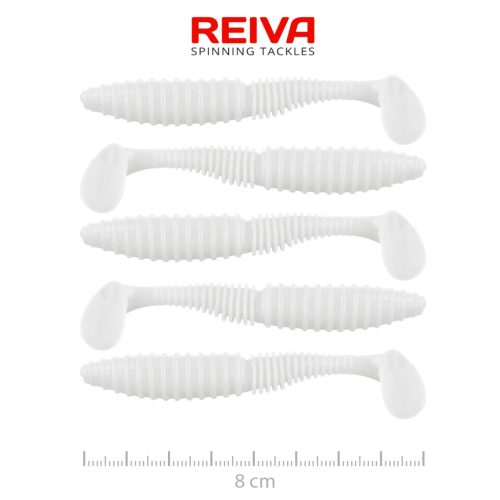 Reiva - Zander Power Shad 8cm 5db/cs (Classic White)