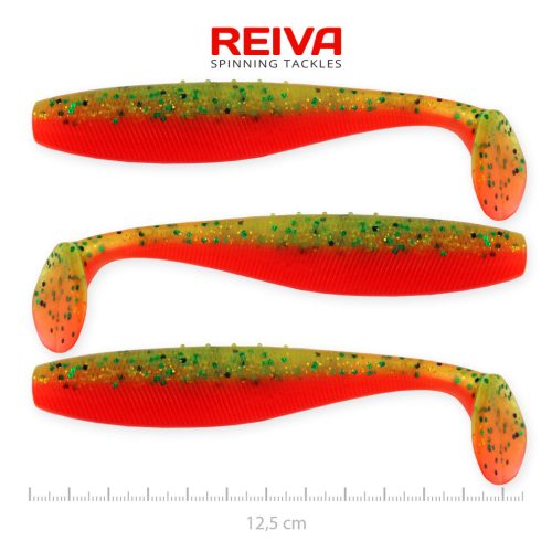 Reiva - Flat Minnow Shad 12,5cm 3db/cs (Crazy Tomato)