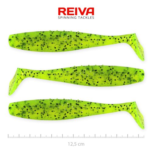 Reiva - Flat Minnow Shad 12,5cm 3db/cs (Poppy Green)