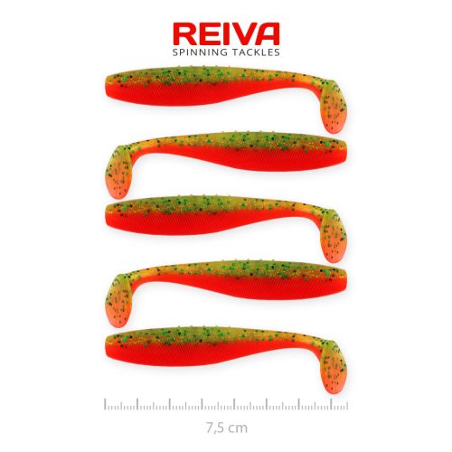 Reiva - Flat Minnow Shad 7,5cm 5db/cs (Crazy Tomato)