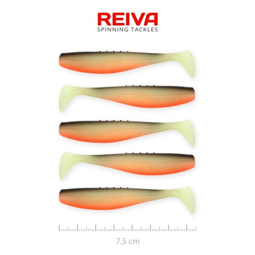 Reiva - Flat Minnow Shad 7,5cm 5db/cs (UV Roach)