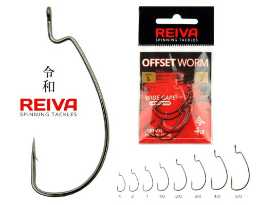 Reiva - Offset Worm 1/0-as 5db/cs