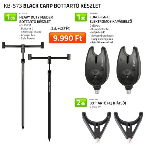 Nevis - Black Carp Bottartó készlet 6124-104+ 6318-002+ 2x 8100-140